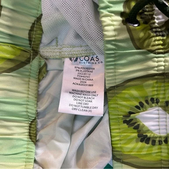 Coast | The 5" Kiwi Print Swim Trunk in Lime Green (Small) - Picture 6 of 6